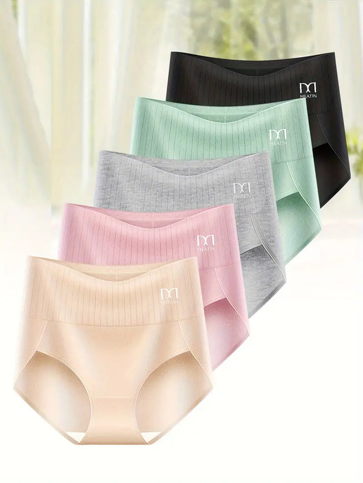 6er-Pack hohe Taille Bauchweg-Slips